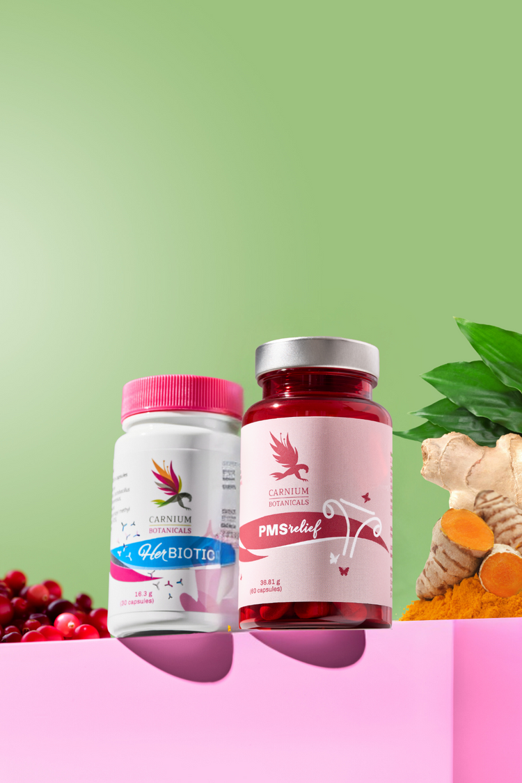 Balíček Klidný PMS a menstruace bez bolesti (Her Biotic + PMS Relief)