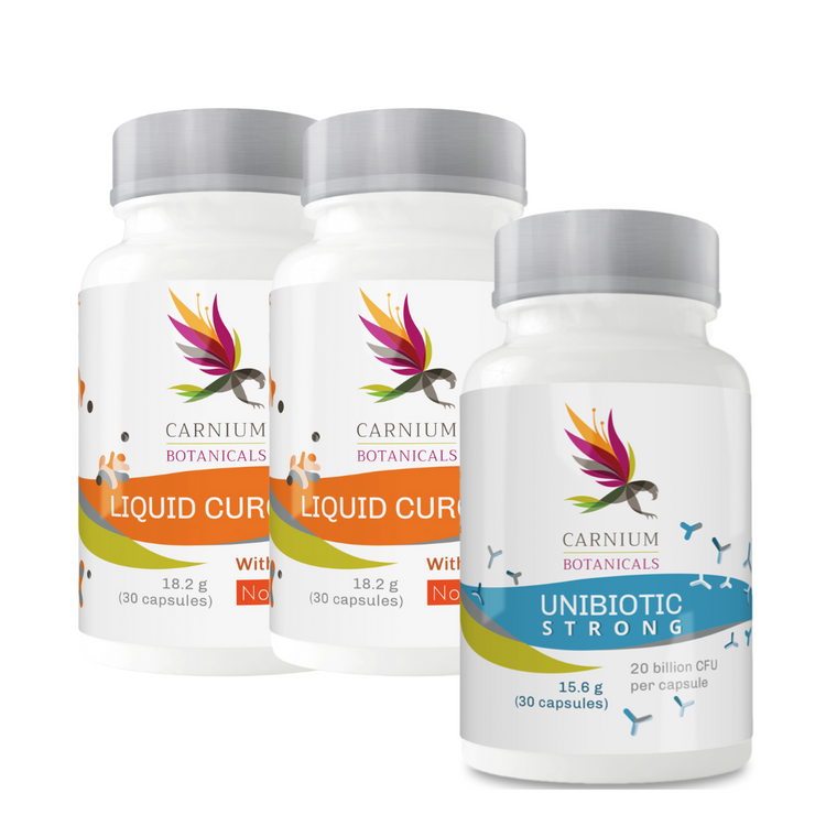 2x Liquid Curcumin + Unibiotic STRONG Gratis
