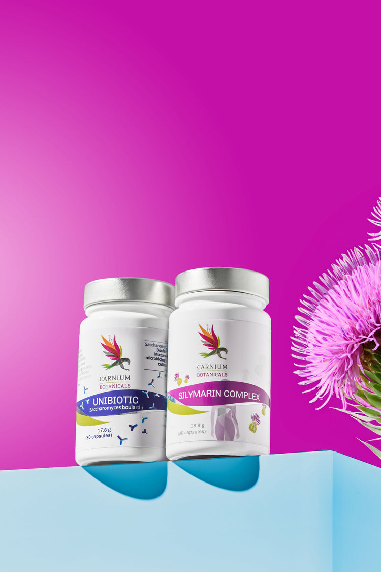 Balíček Bezpečná detoxikace (Silymarin Complex + Unibiotic Saccharomyces Boulardii)