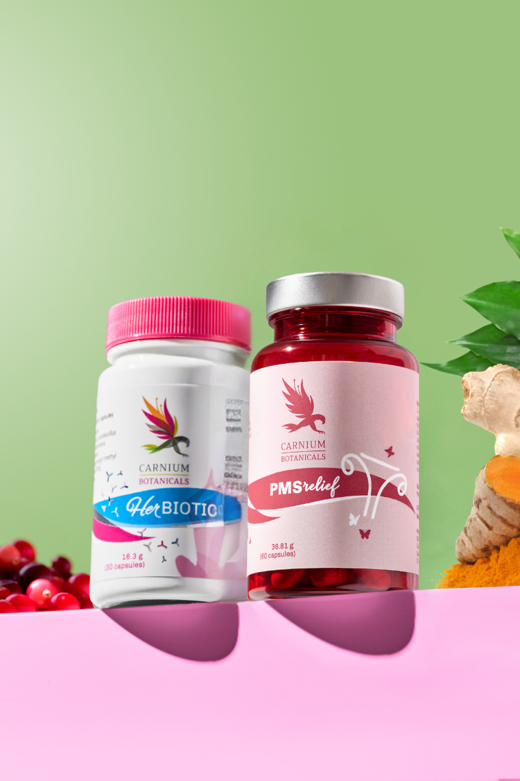Balíček Klidný PMS a menstruace bez bolesti (Her Biotic + PMS Relief)